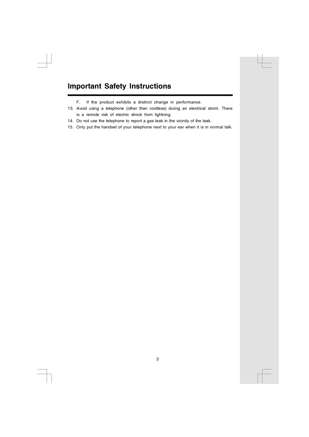 VTech 91-000173-040-000 manual Important Safety Instructions 