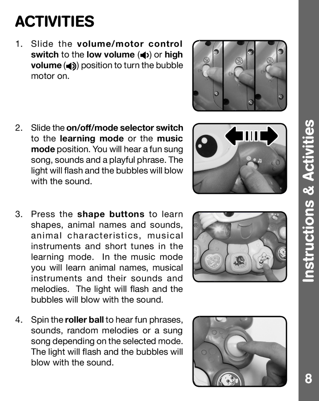 VTech 91-002470-007 user manual Instructions & Activities 