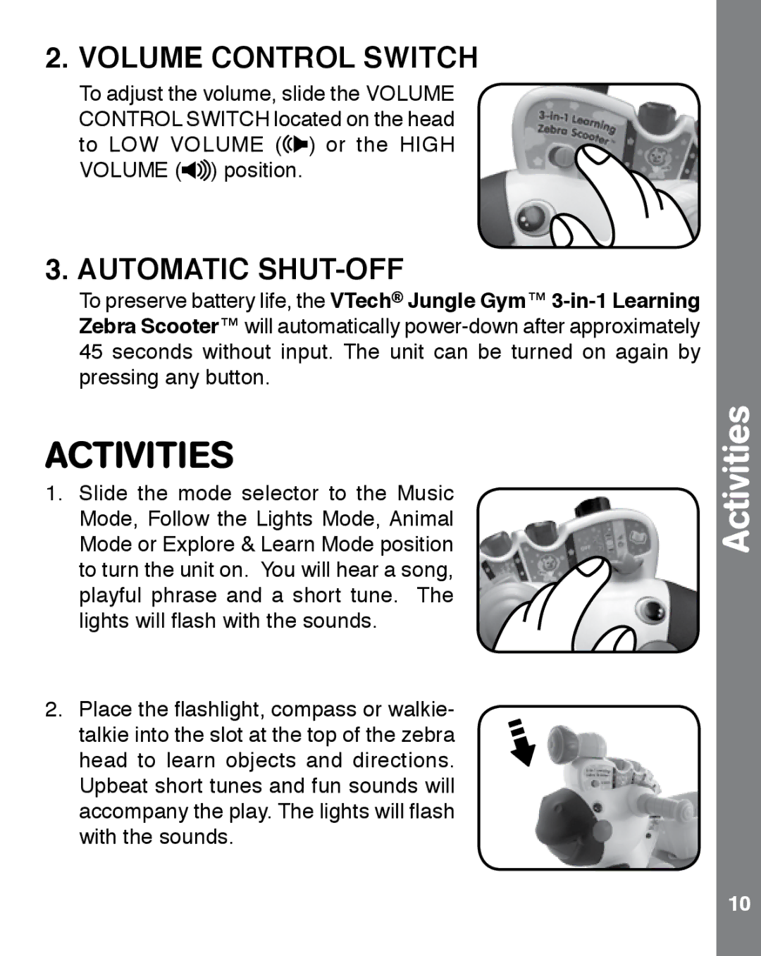 VTech 91-002487-000-000 user manual Activities 