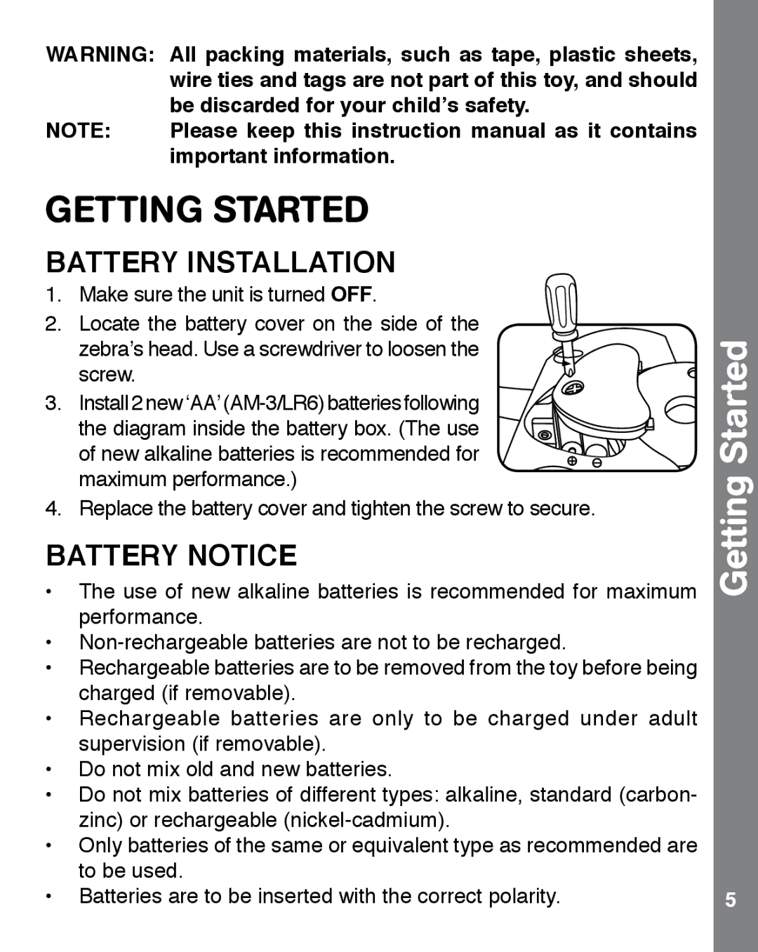 VTech 91-002487-000-000 user manual Getting Started 