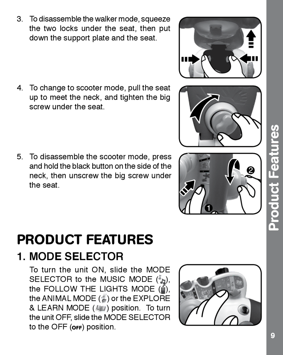 VTech 91-002487-000-000 user manual Product Features 