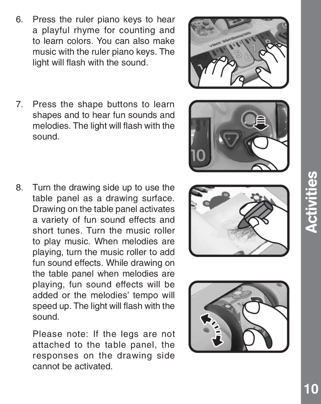 VTech 91-002584-000 user manual Activities 