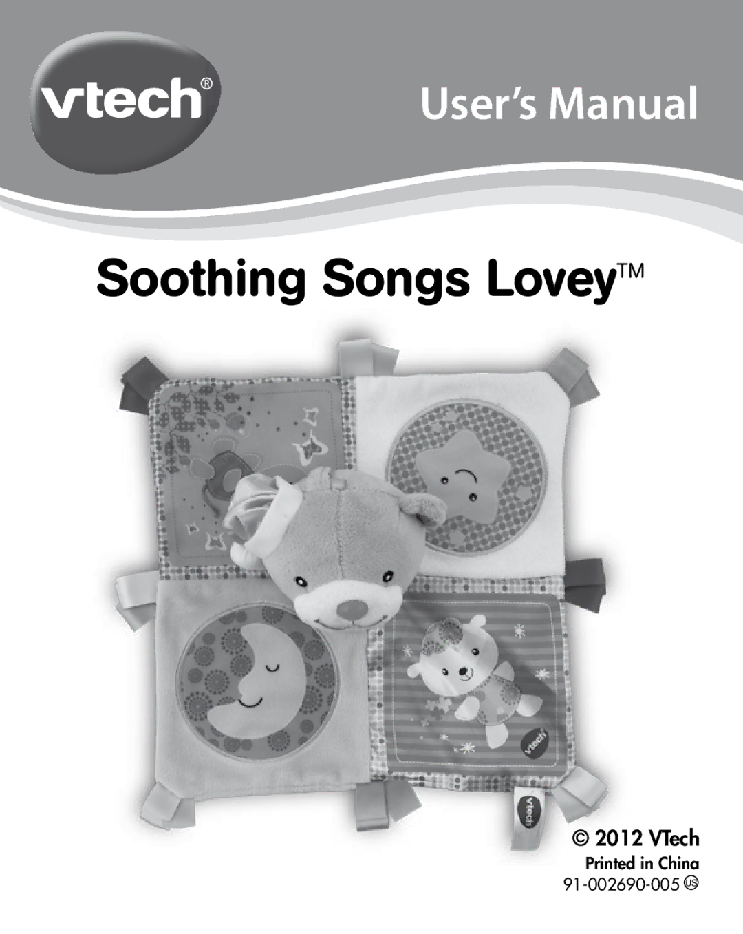 VTech 91-002690-005 user manual Soothing Songs LoveyTM 