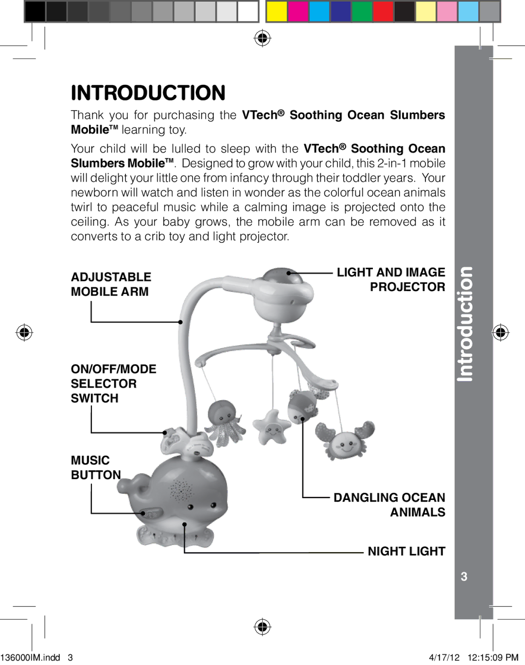 VTech 91-002761-001 user manual Introduction, Light and image 