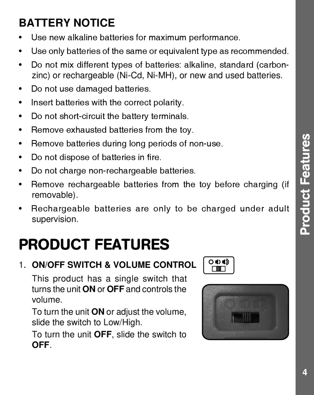 VTech 91-002813-000 US user manual Product Features 