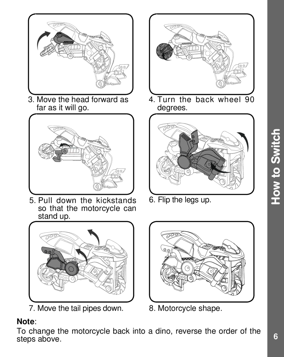 VTech 91-002813-000 US user manual How to Switch 