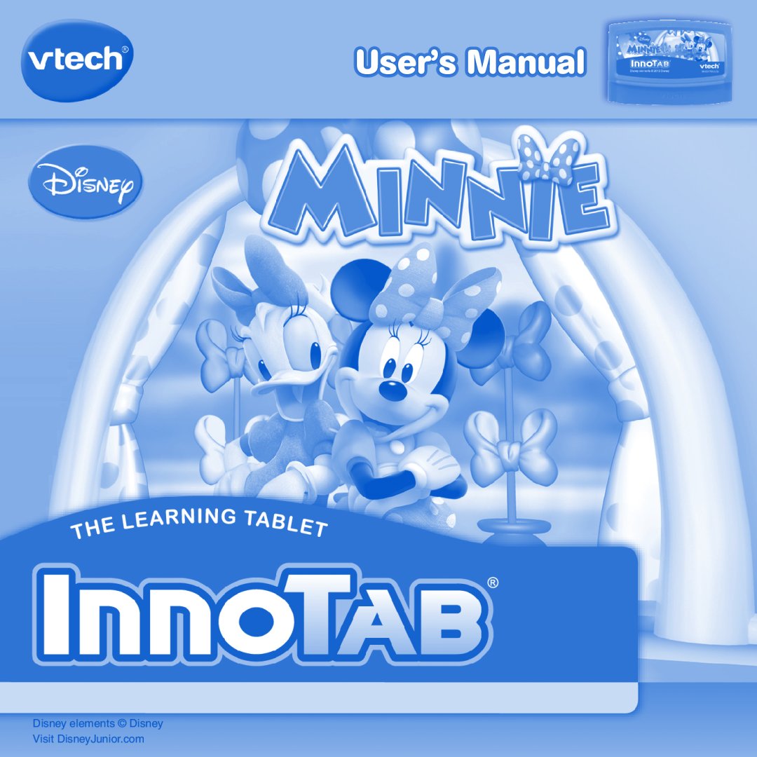 VTech 91-002838-086 user manual User’s Manual, Disney elements Disney Visit DisneyJunior.com 