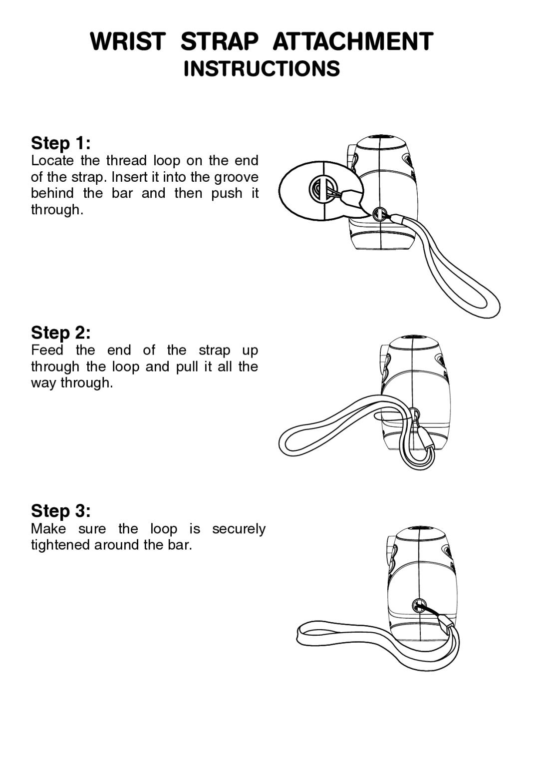 VTech 91-002843-000 user manual Wrist Strap Attachment, Instructions 