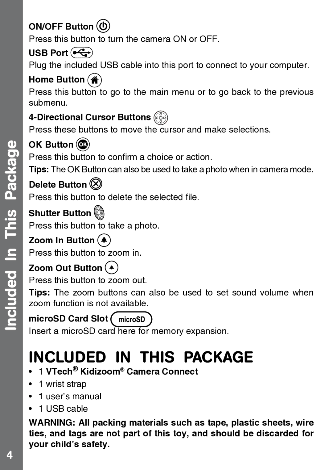 VTech 91-002843-000 user manual Included In This Package, Included in this Package 