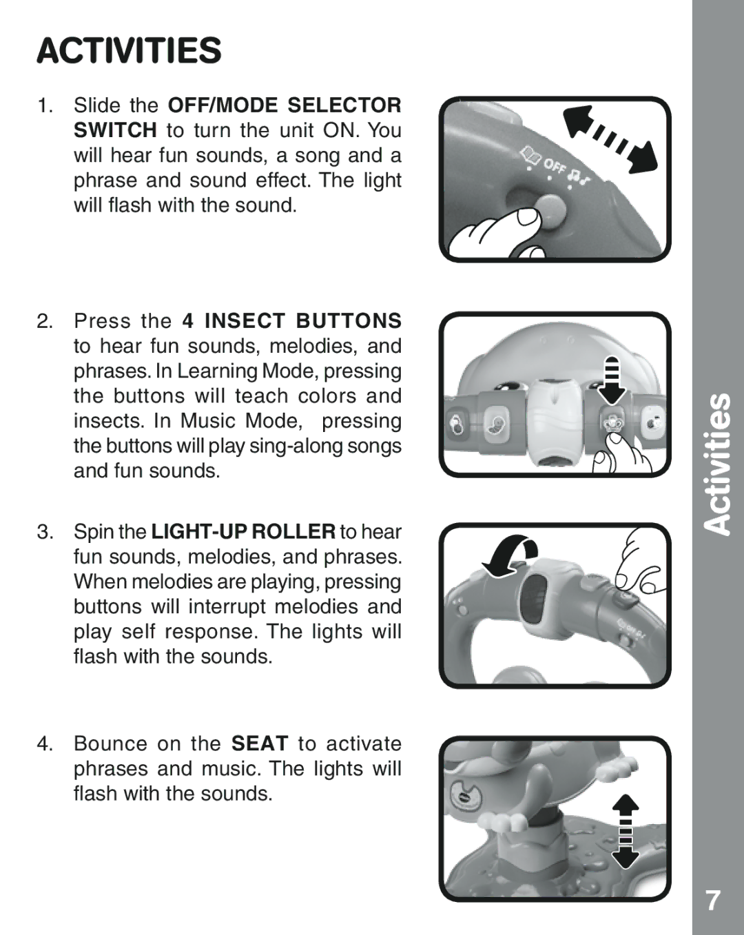 VTech 91-002854-000 user manual Activities 