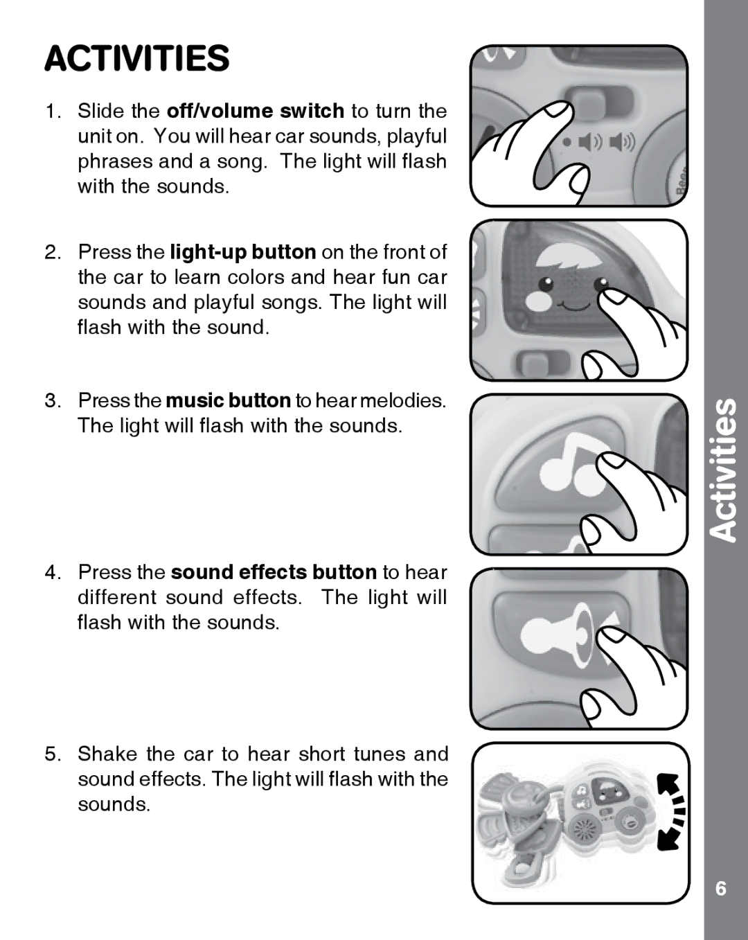 VTech 91-002887-006 user manual Activities 