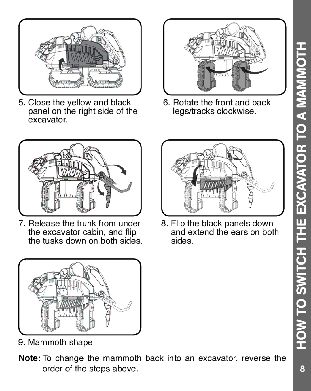 VTech 91-002929-000 US user manual Mammoth shape 