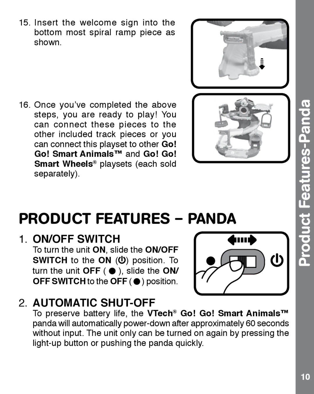 VTech 91-002932-000 user manual Product Features Panda, Product Features-Panda 