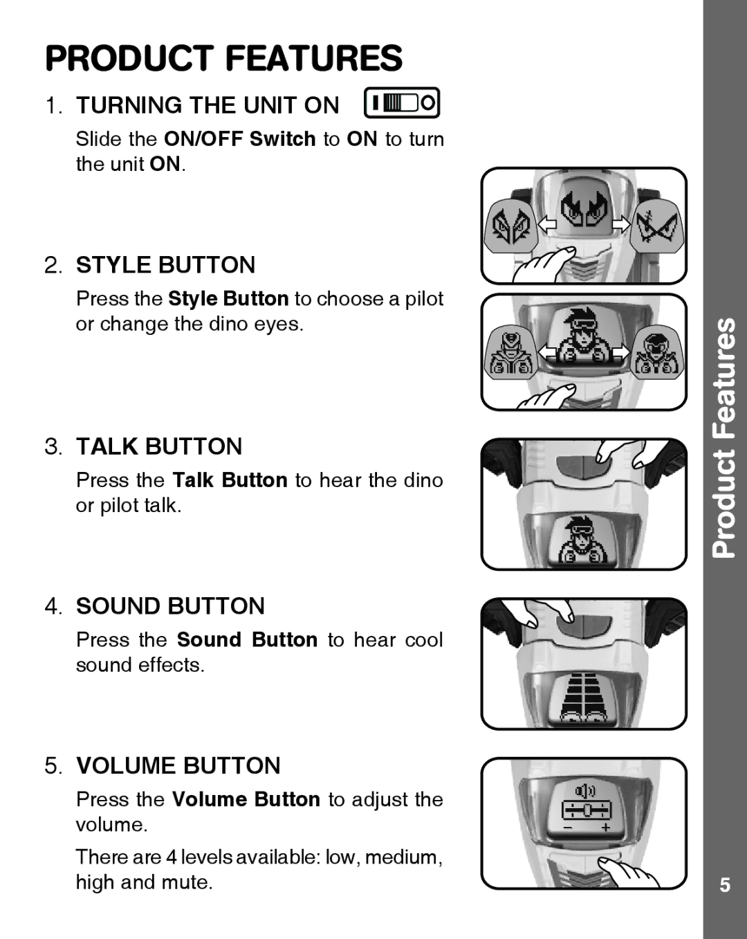 VTech 91-009632-000 user manual Product Features 