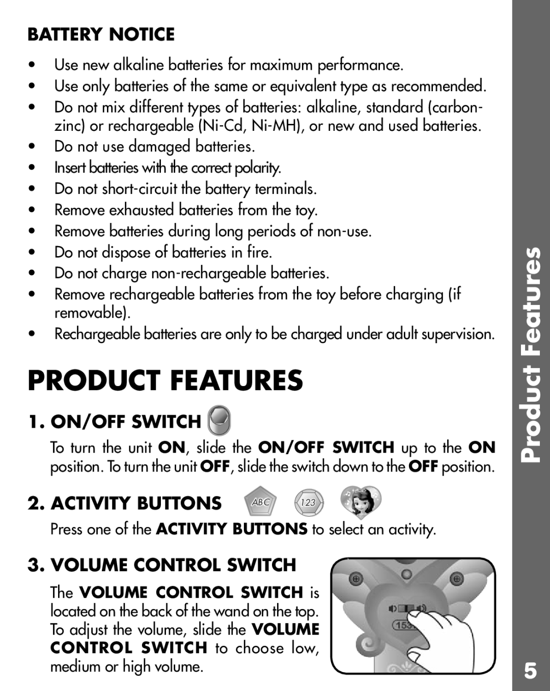 VTech 91-009664-000 user manual Product Features 