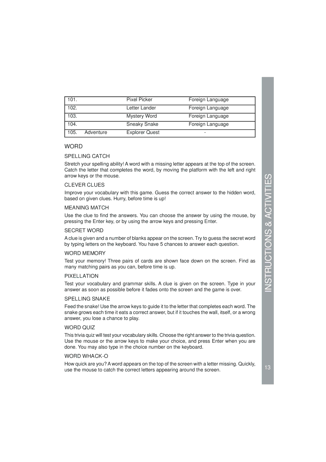 VTech 91-01592-006 user manual Word 