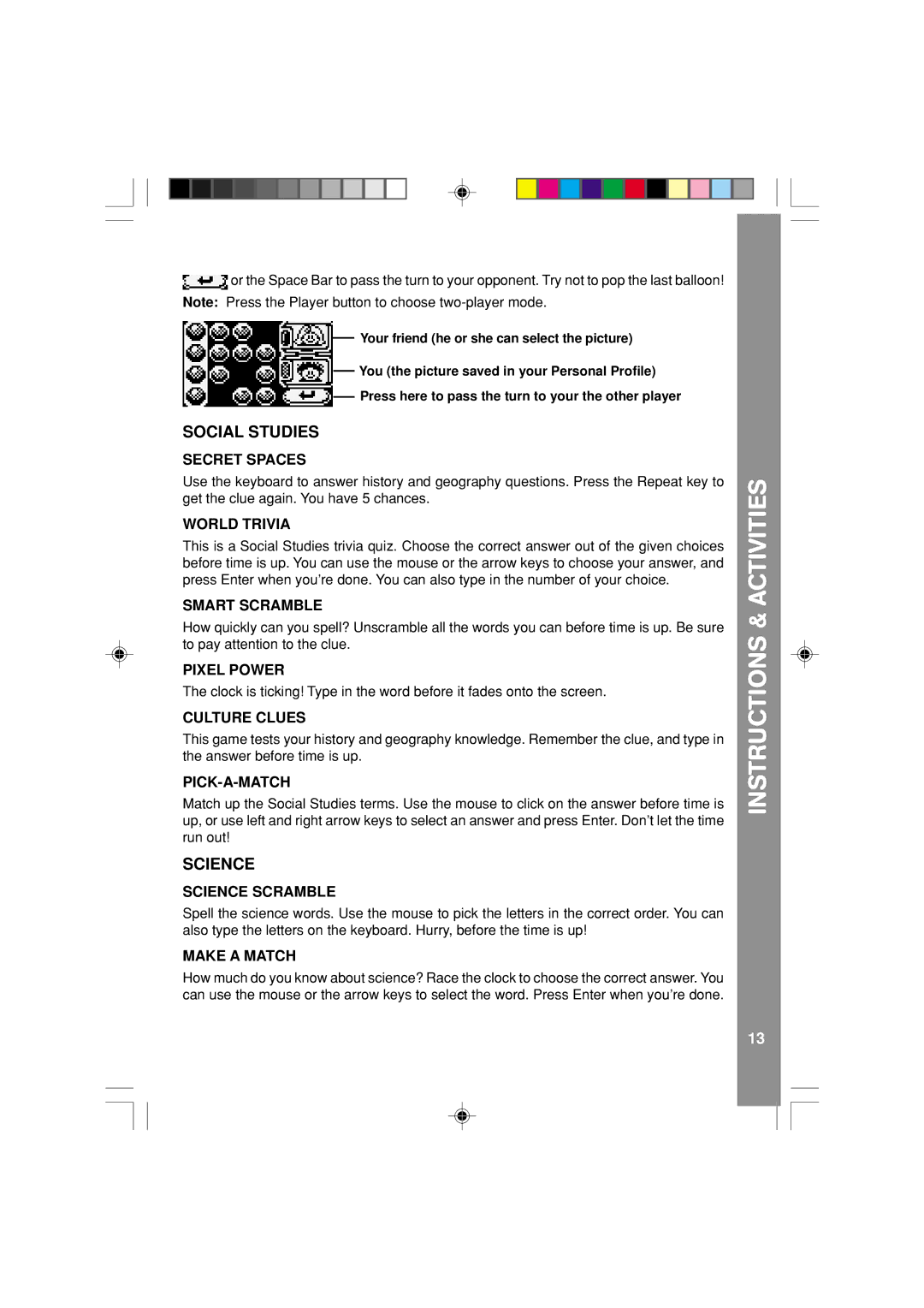 VTech 91-XXXXX-00X user manual Social Studies, Science 