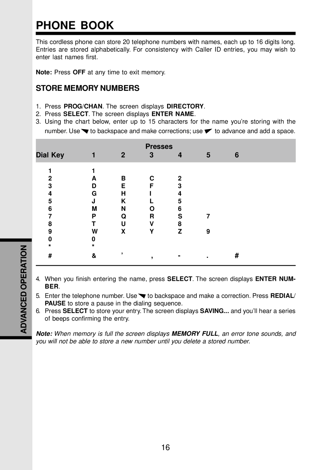 VTech 9126, VT 9123 important safety instructions Phone Book, Store Memory Numbers 