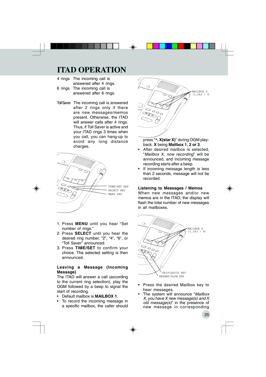 VTech VT 9155, 9151 important safety instructions Listening to Messages / Memos, Leaving a Message Incoming Message 