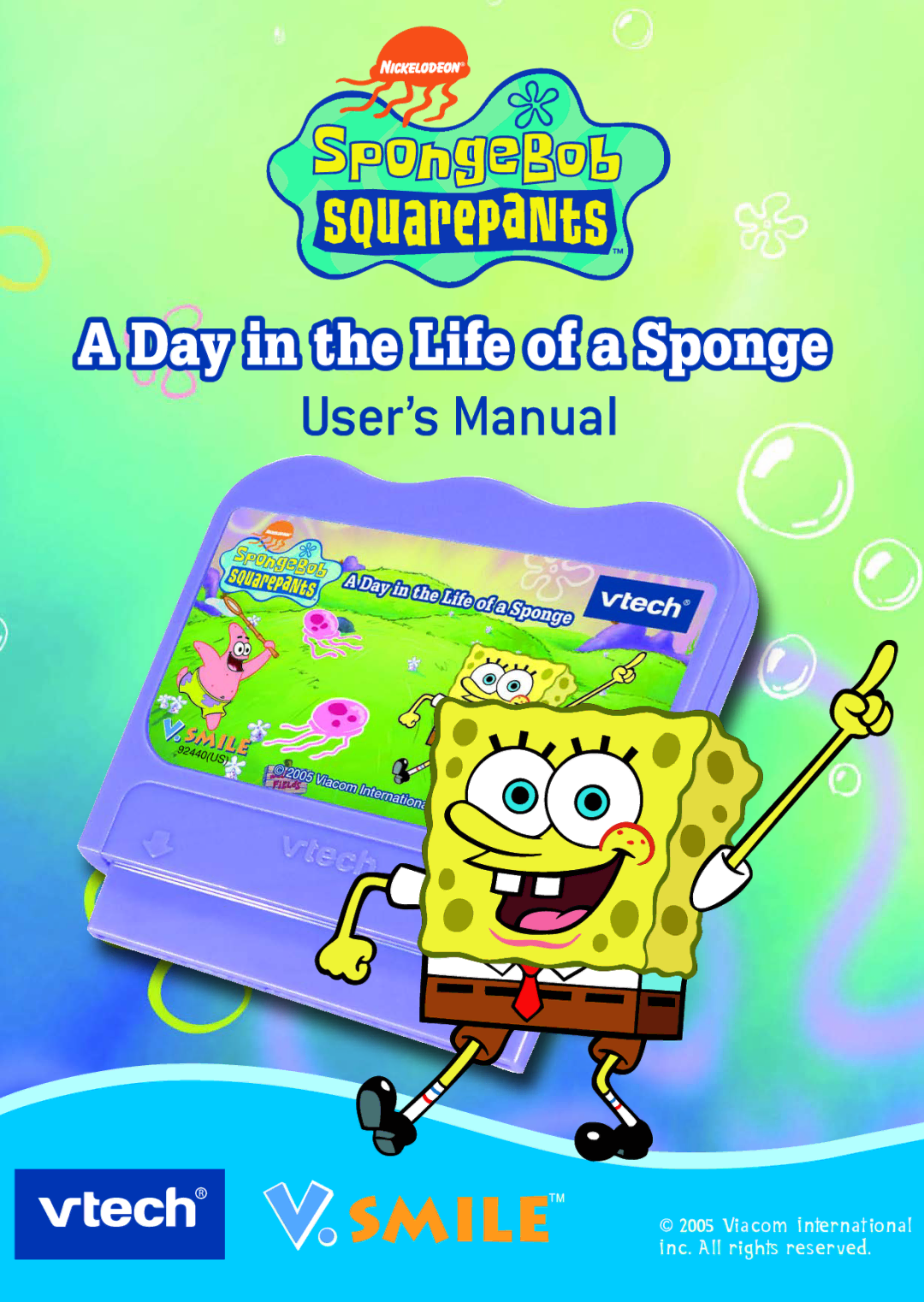 VTech A DAY IN THE LIFE OF SPONGE user manual User’s Manual 