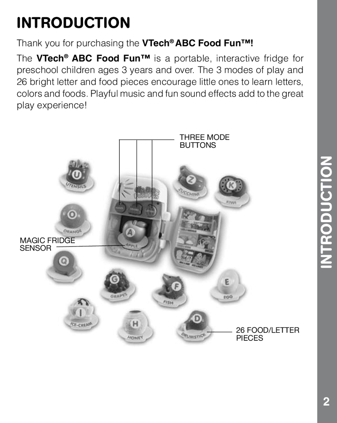 VTech ABC Food Fun user manual Introduction 