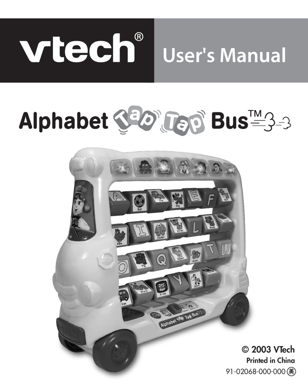 VTech Alphabet Tap Tap Bus user manual VTech 