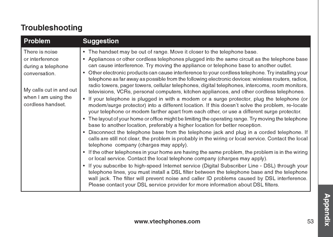 VTech CS5121-2, CS5122-3, CS5121-3, CS5121-4 important safety instructions Telephone company charges may apply 