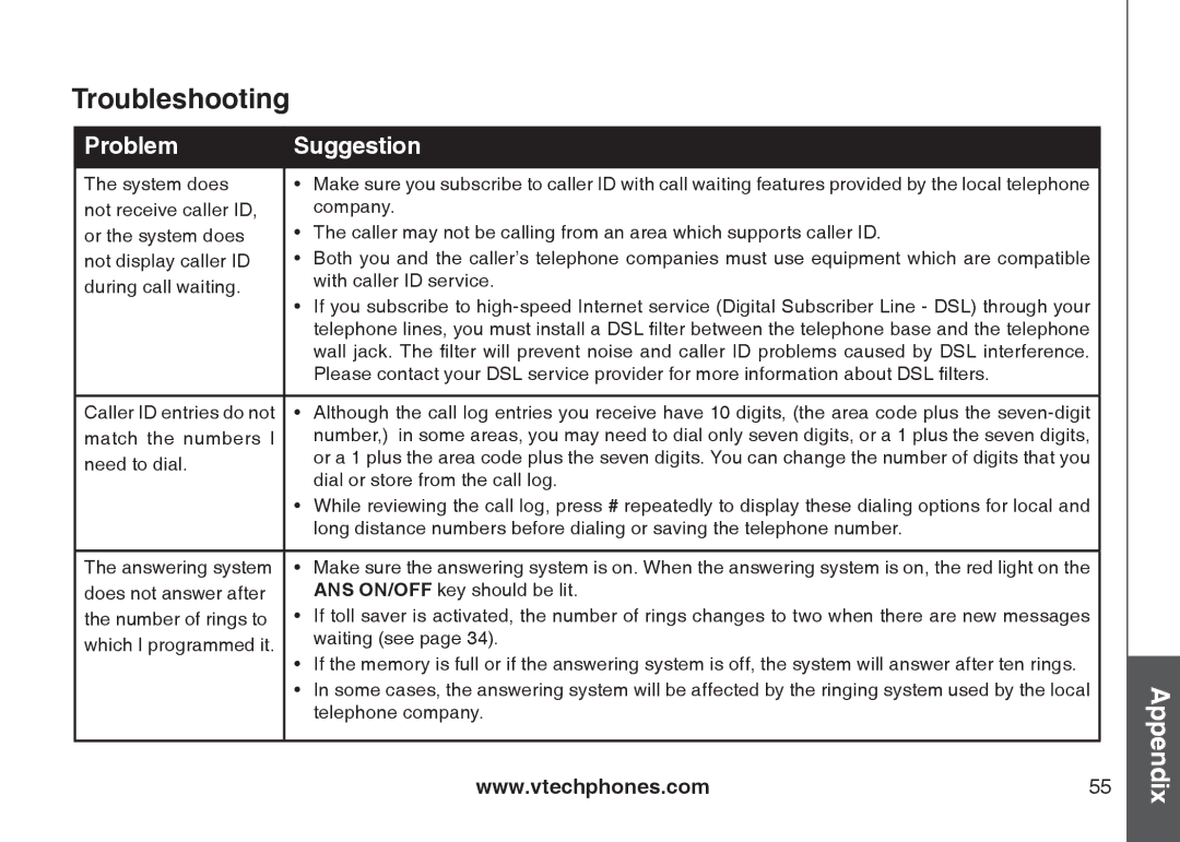 VTech CS5121-3, CS5121-2, CS5122-3, CS5121-4 important safety instructions System does 