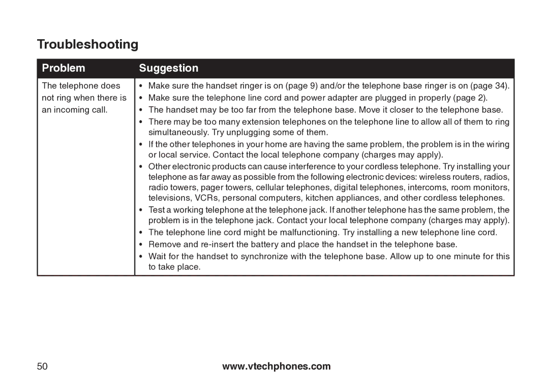 VTech CS5123 user manual To take place 