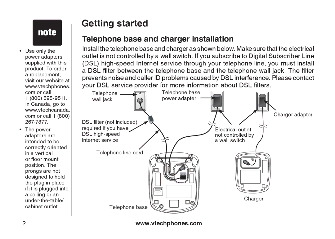 VTech CS6129-32, CS6128-31, CS6129-2, CS6129-52, CS6129-41, CS6129-54, CS6129-31, CS6128-42 user manual Telephone 