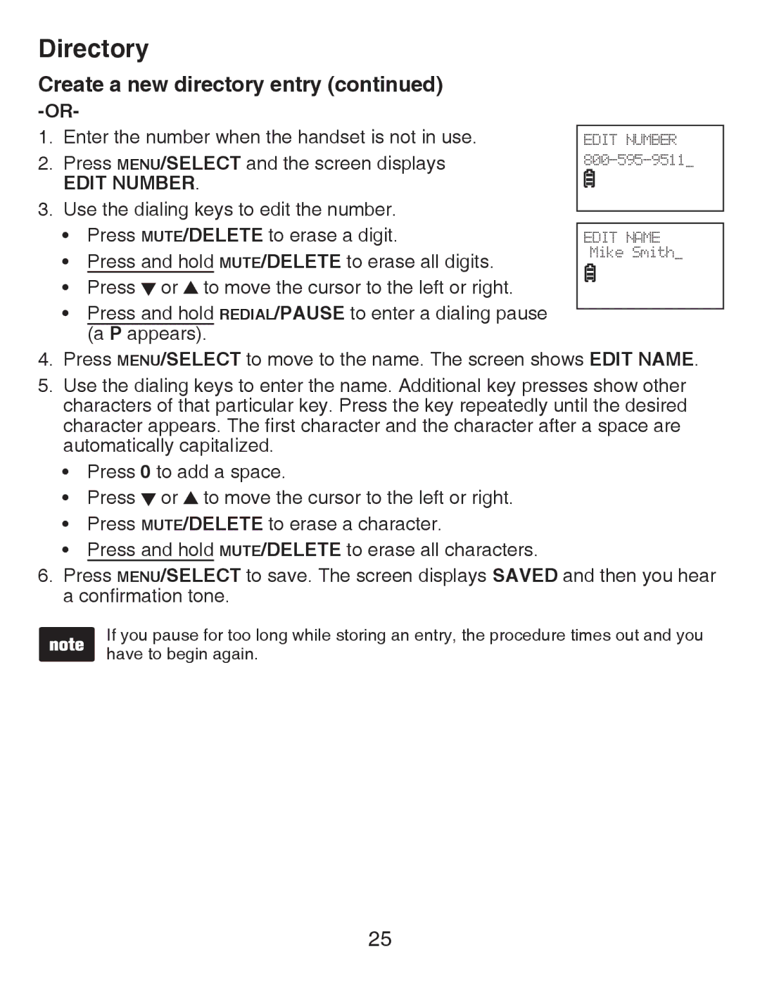 VTech CS6419-15 user manual Edit Number 