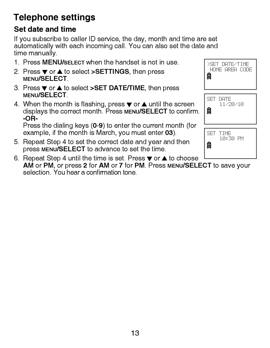 VTech CS6419-2 user manual Set date and time 