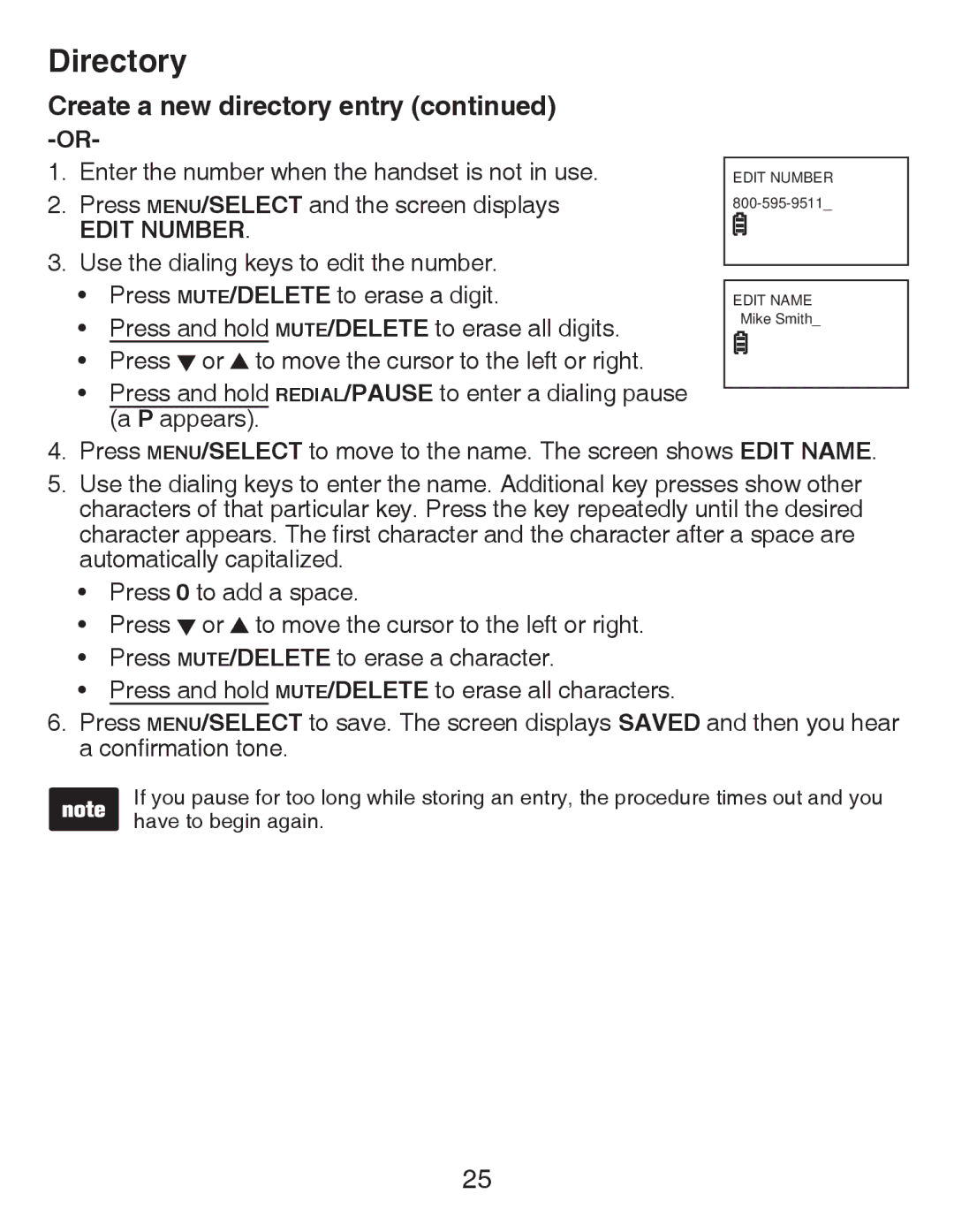 VTech CS6419-2 user manual Edit Number 