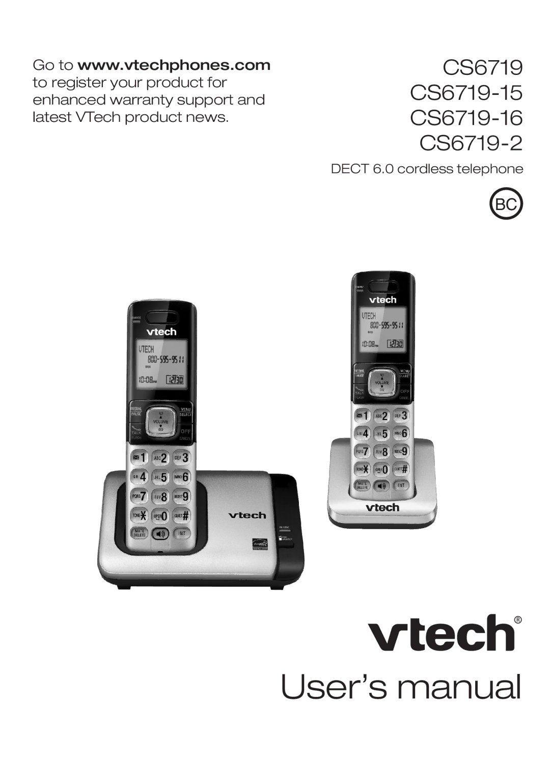 VTech CS6719 CS6719-15 CS6719-16 CS6719-2 user manual User’s manual 