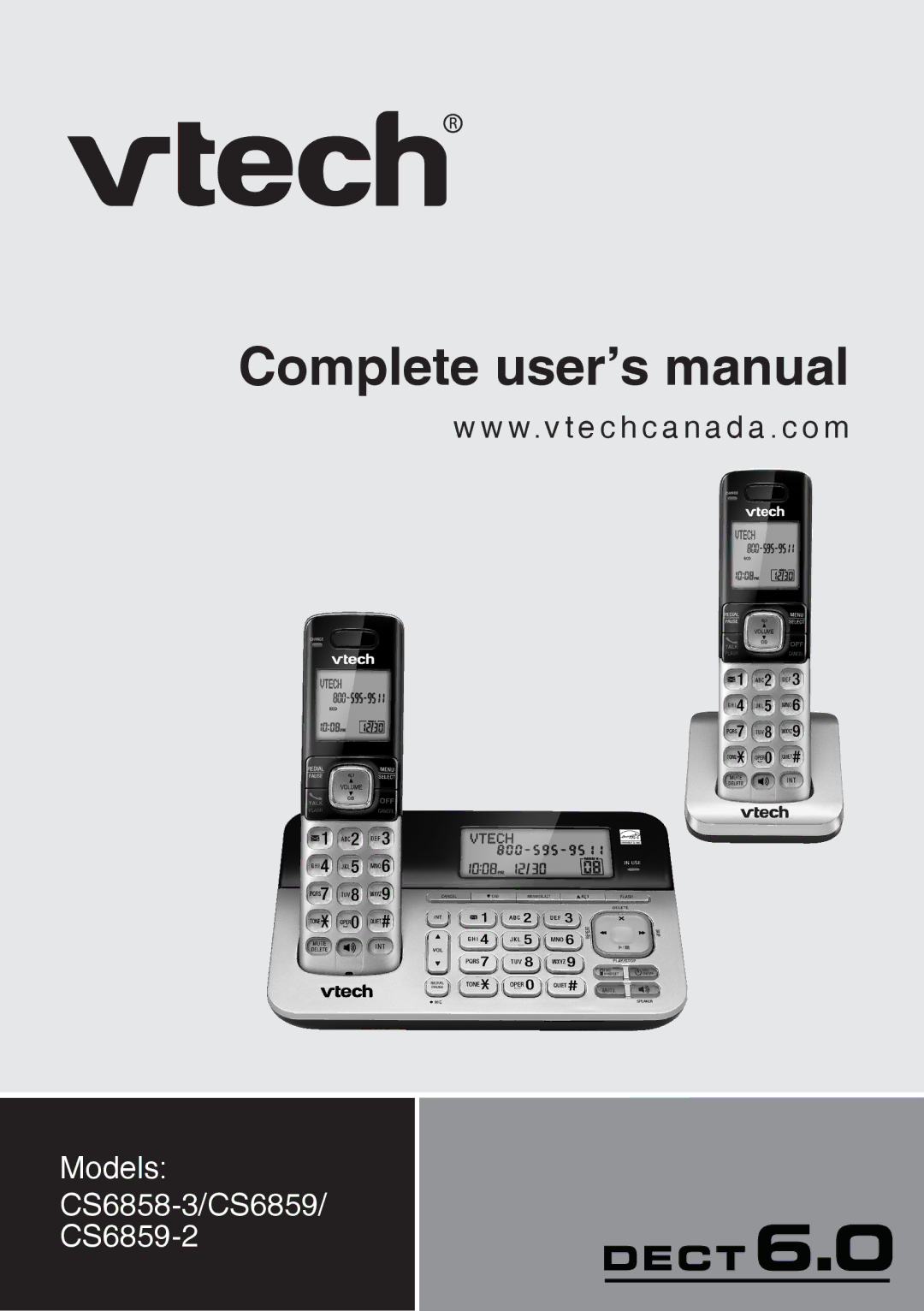 VTech CS6859-2, cs6858-3 user manual Complete user’s manual 