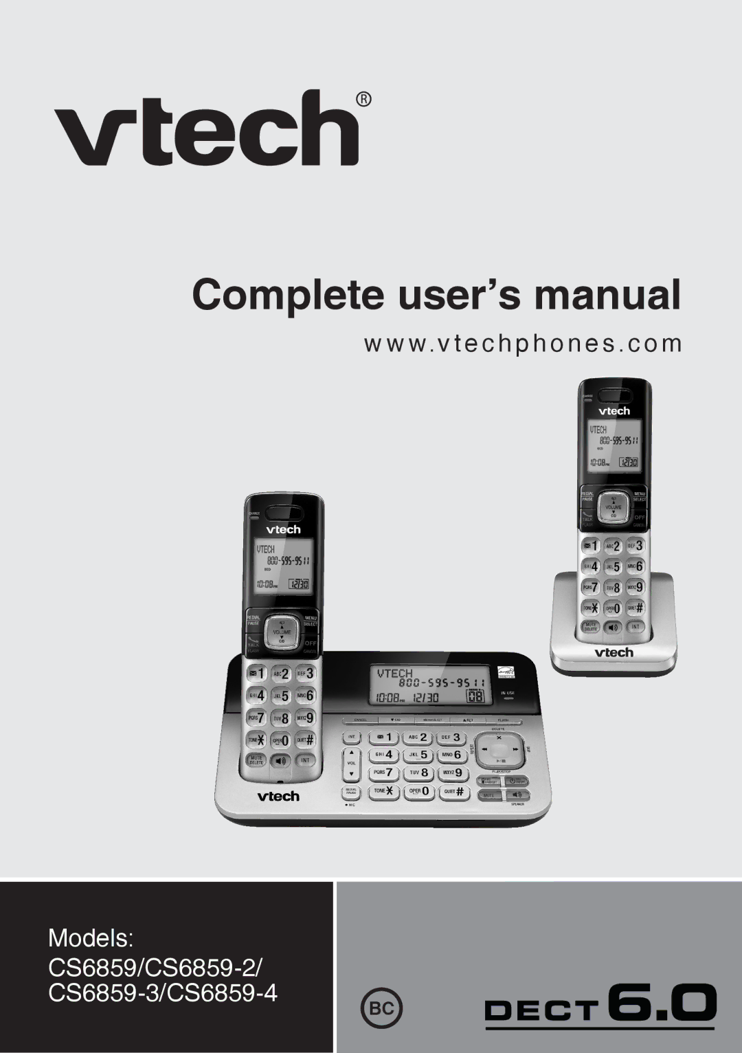 VTech CS6859-2, CS6859-3, CS6859-4 user manual Complete user’s manual 