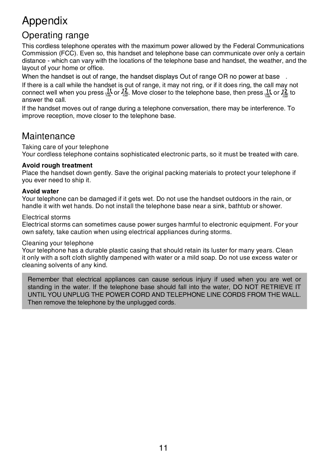 VTech DS6101 user manual Operating range, Maintenance 