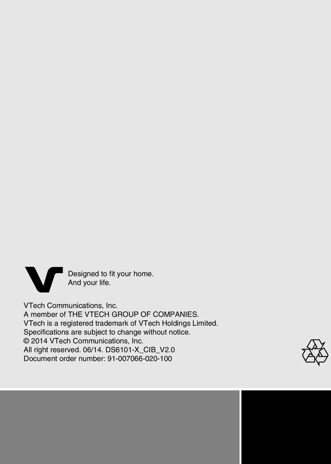 VTech DS6101 user manual 