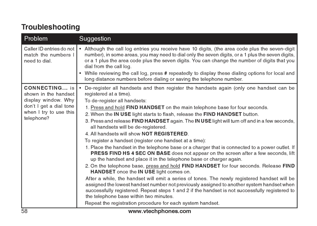 VTech DS6121-5, DS6121-3, DS6121-2, DS6122-5 user manual CONNECTING... is 