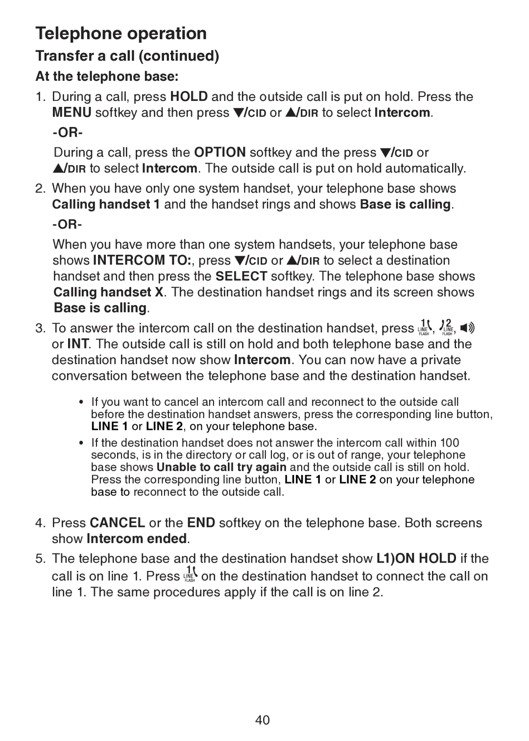 VTech DS6151 user manual At the telephone base 