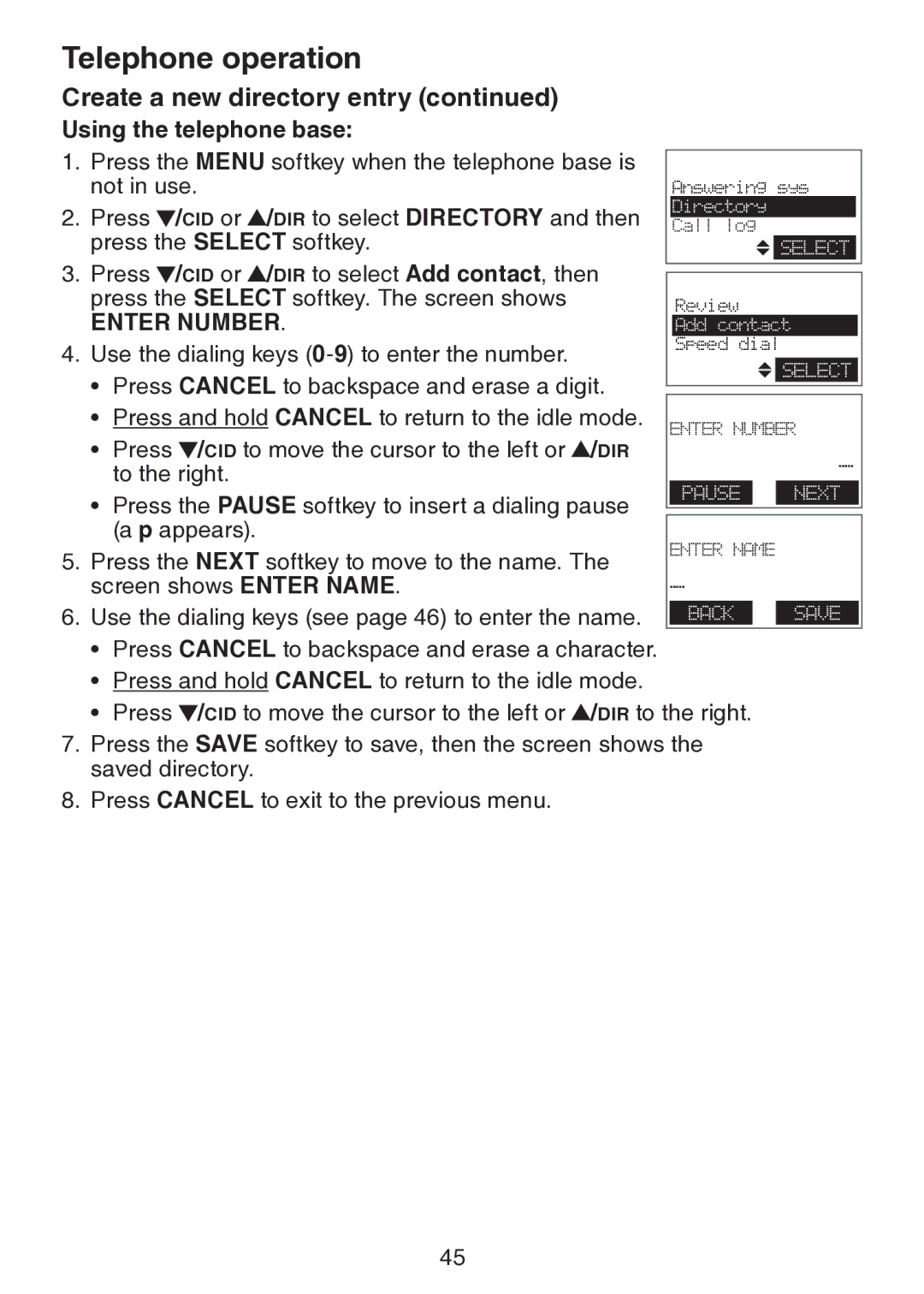 VTech DS6151 user manual Enter Number 