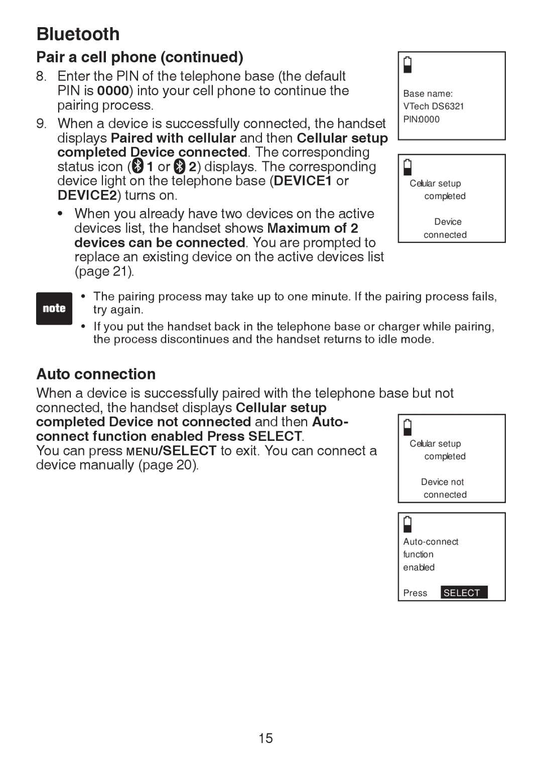 VTech DS6321-3, DS6321-2, DS6321-4, DS63213, DS6322-3, DS6322-4 user manual 