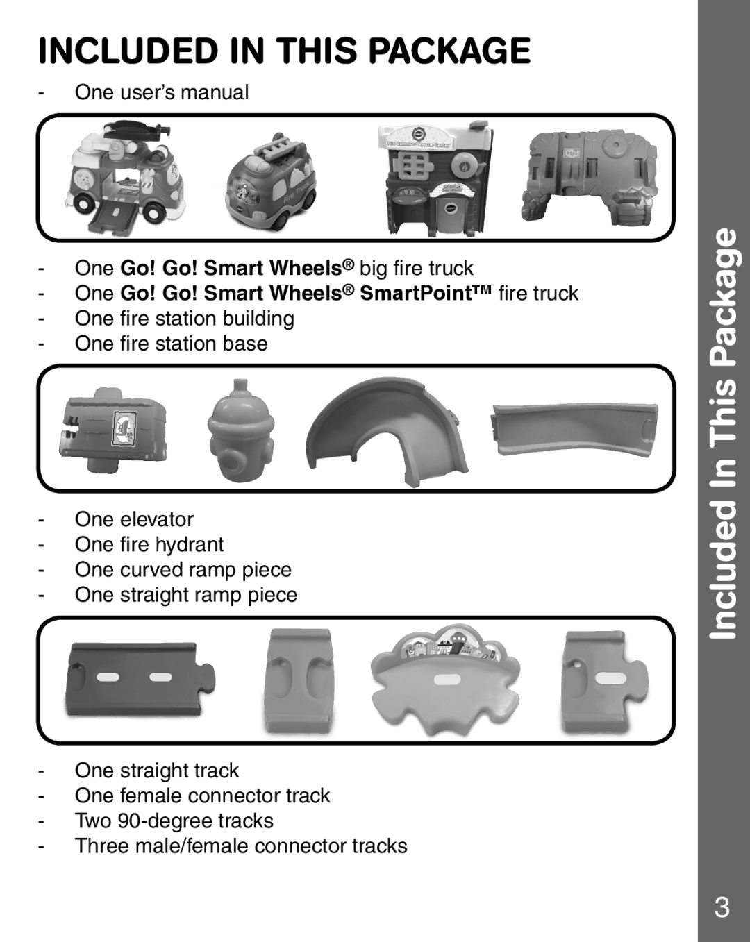 VTech fire command rescue center user manual Included in this Package, Included In This Package 