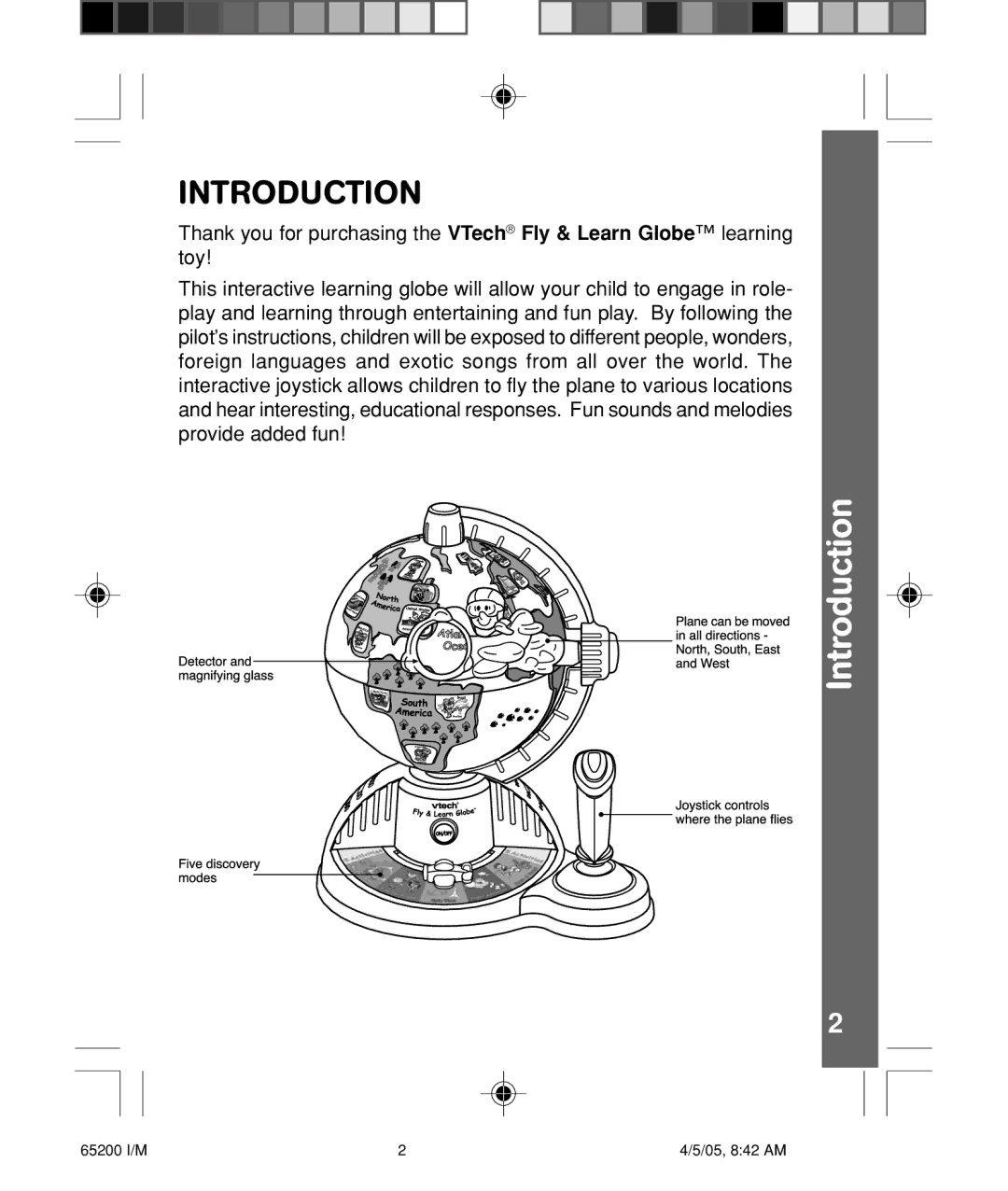 VTech Fly & Learn Globe manual Introduction 