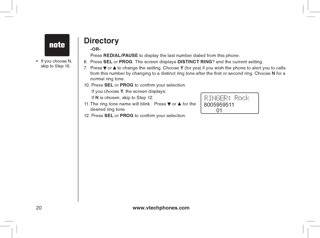 VTech gz2338, gz2335 user manual If you choose N, skip to Step 