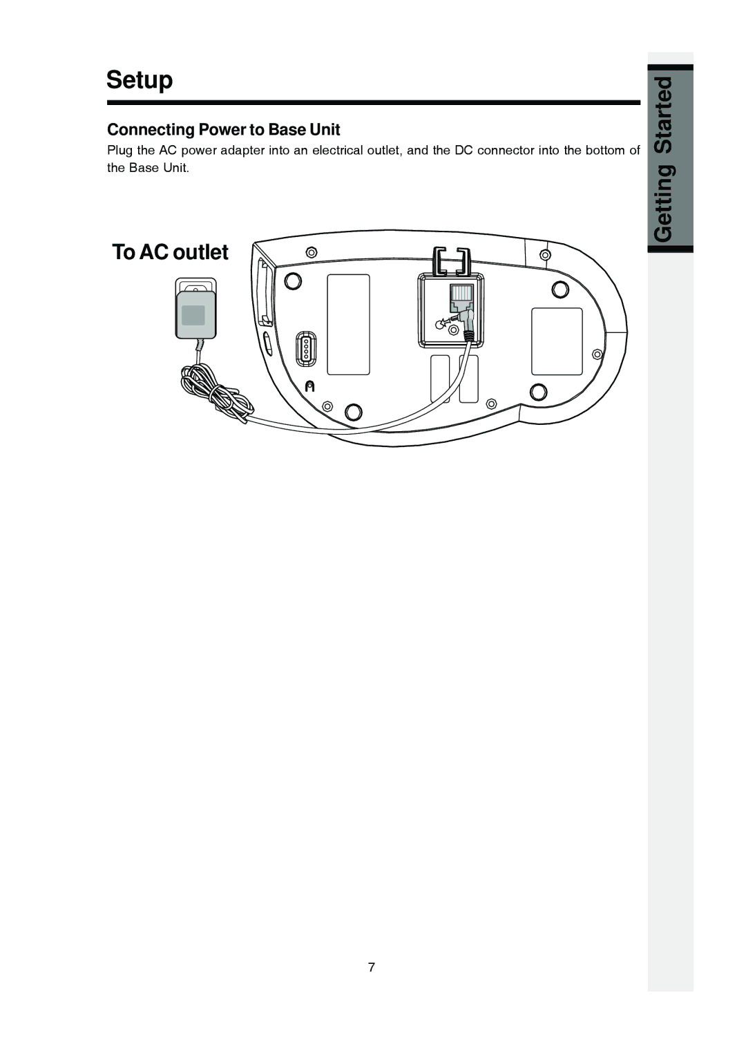 VTech i 5803 operating instructions Setup, Started 