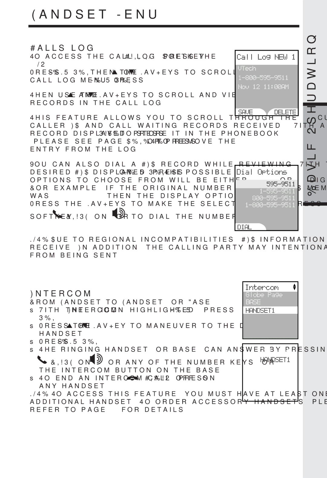 VTech I 5858 user manual From Handset to Handset or Base, Press MENU/SEL 