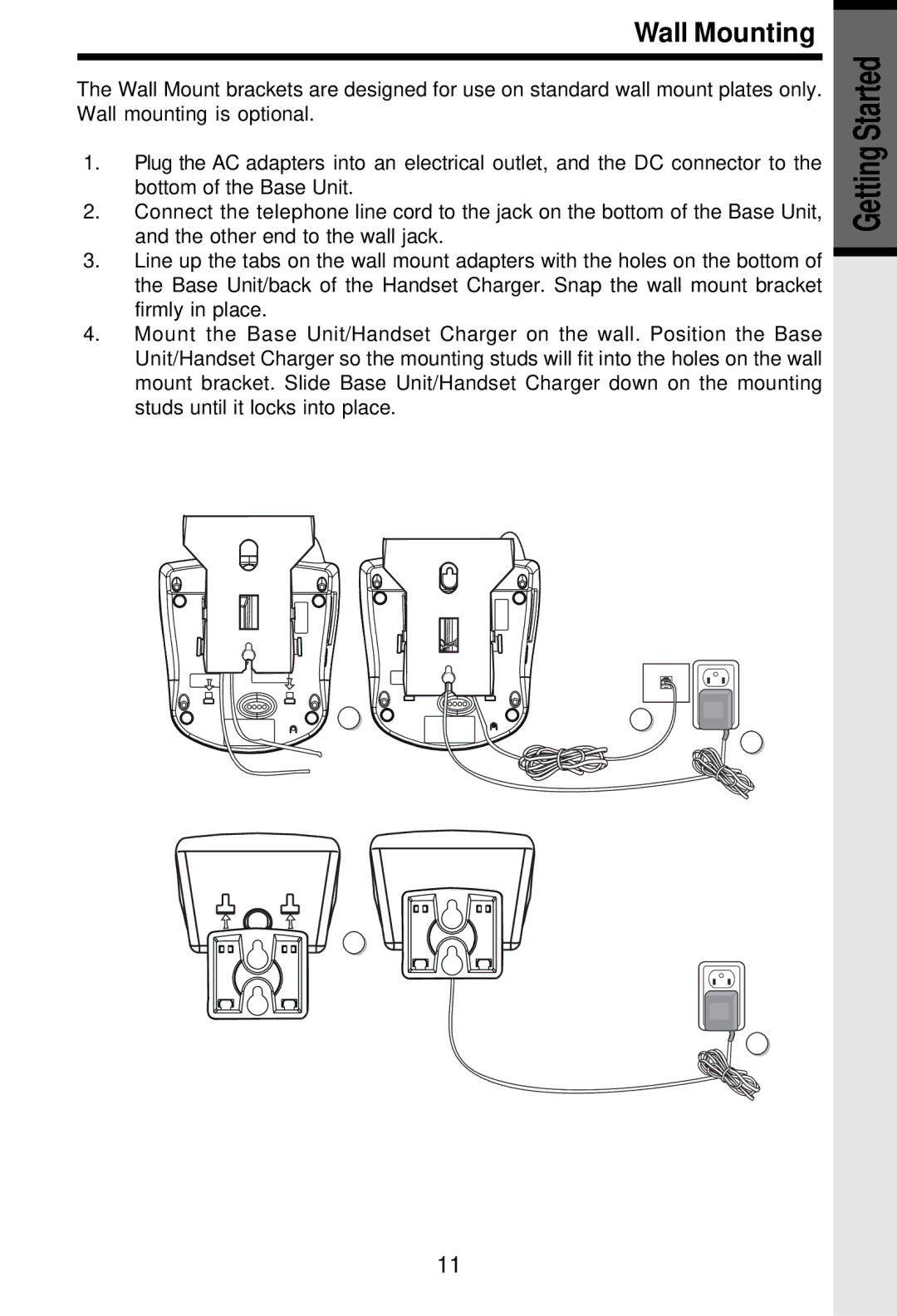 VTech i 5881 important safety instructions Wall Mounting 