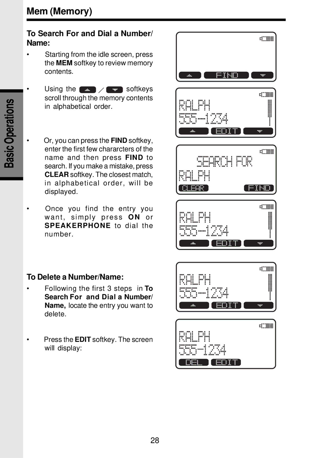 VTech i 5881 important safety instructions To Search For and Dial a Number/ Name, To Delete a Number/Name 