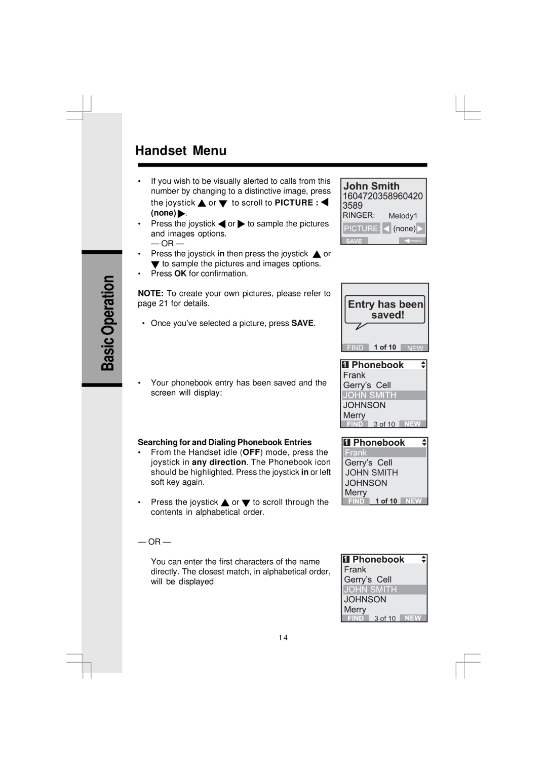 VTech i 5881 user manual None, Searching for and Dialing Phonebook Entries 